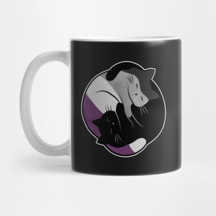 Asexual Eternal Yin Yang Cat Mug